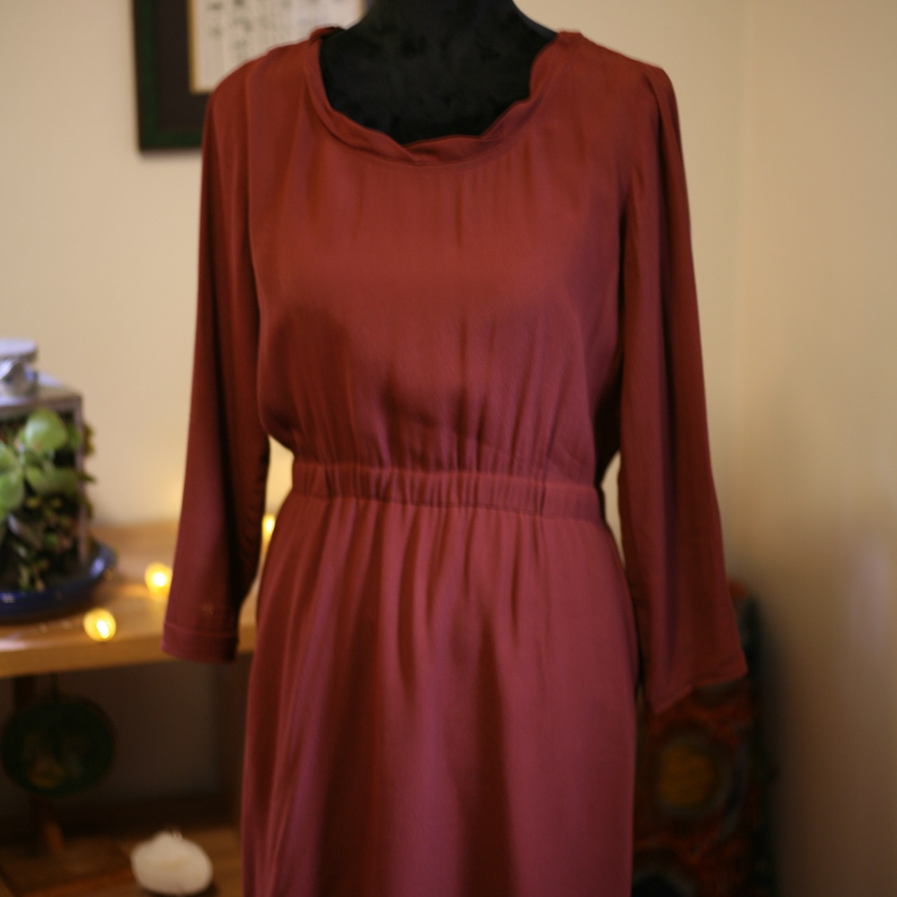 Broadway & Broome rust "Melodymaker" dress